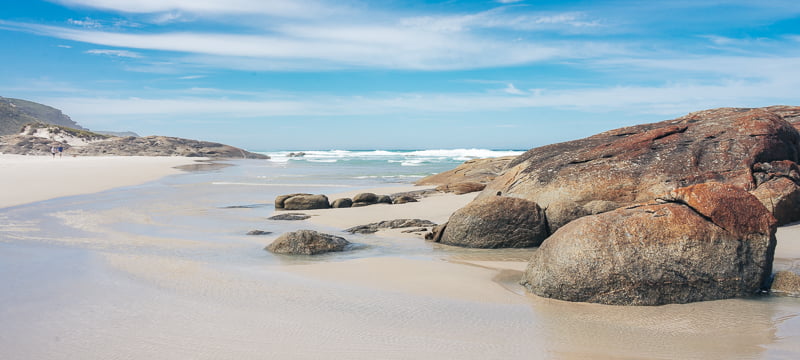One of the best beaches near Albany is Lights Beach in William Bay National Park