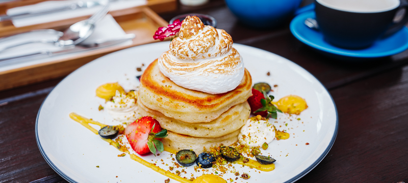 A stack of the best pancakes in Perth from Little Banksia in Kensington