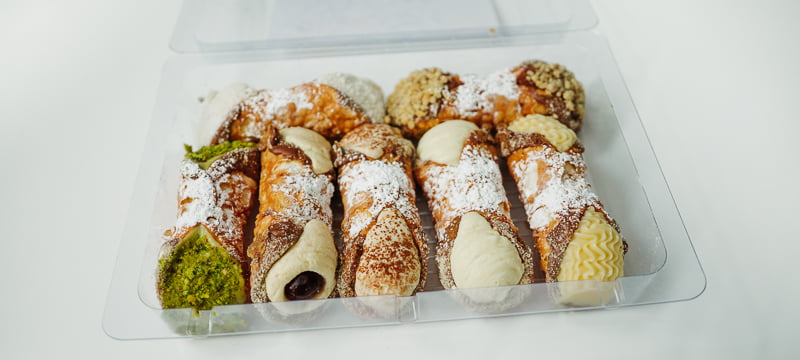 A box of cannoli from Divine Cannoli