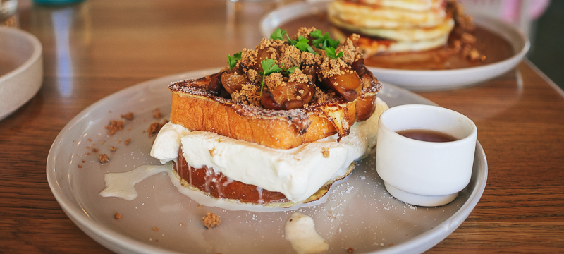 Delicious ice cream sandwich french toast from Soho Lane in Mount Lawley