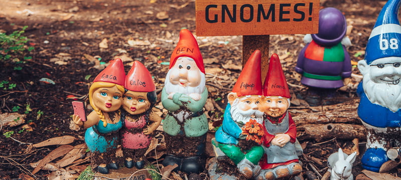 Bring your own gnome to add to the community at Gnomesville