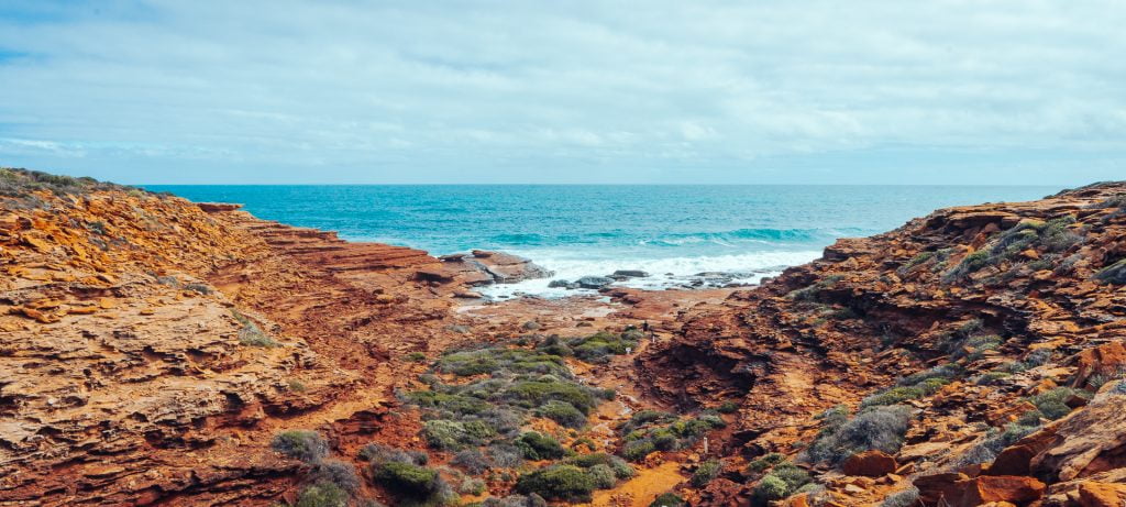 View of the coastline and Pot Alley of Kalbarri National Park