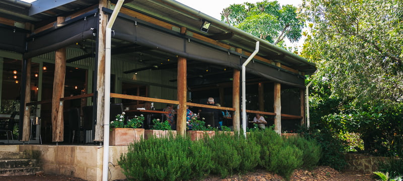 Outdoor dining at La Fattoria in the Perth Hills