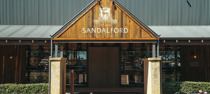 Front Entrance doors at Sandalford Winery