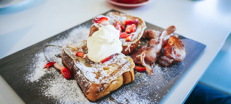 French Toast at the Beachfront Cafe at Coogee Beach